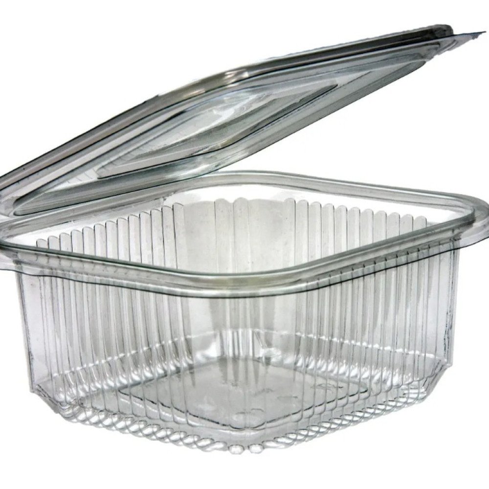 Saladebakken met vaste deksel 500cc