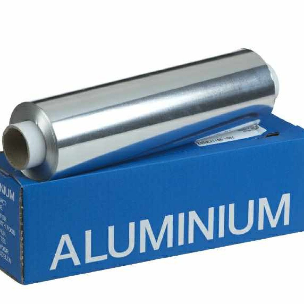 Aluminiumfolie in Cutterbox 30cm,1kg, 14 micron