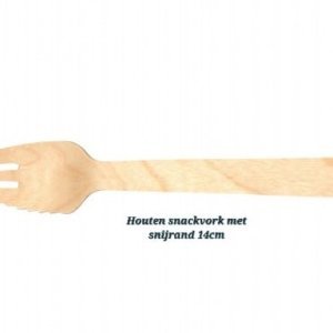 Houten vork met snijtand 140mm BIO